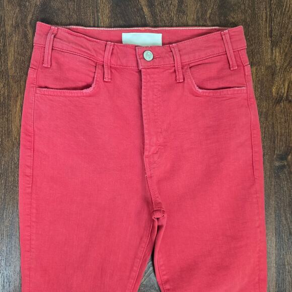 MOTHER The Hustler Ankle Fray - The Devil May Care - Mars Red - Size 27 - Picture 5 of 11